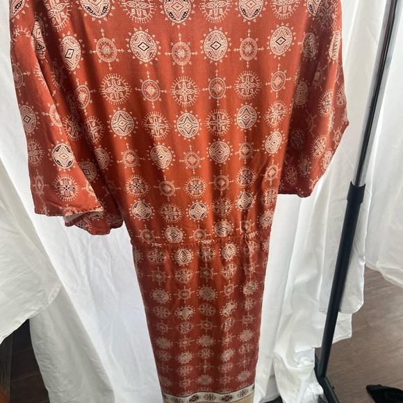 Boho women’s high low dress with tie waist - Picture 3 of 3